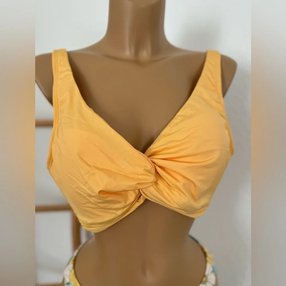 Women's Twist-Front Bikini Top - Kona Sol Yellow XL